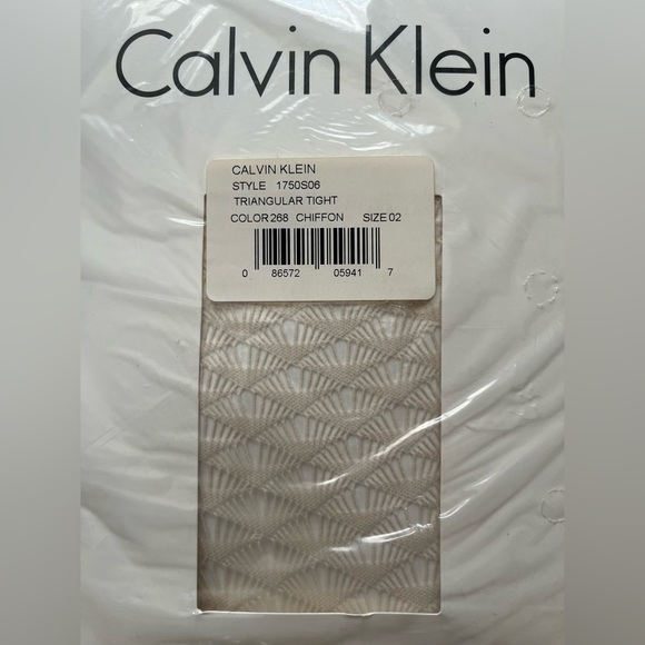 Womens Lot of 2 CALVIN KLEIN Triangular Fish Net Tights Chiffon Black Size a/b - Picture 11 of 11